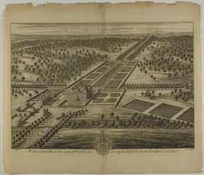 Melton Constable nella contea di Norfolk, tavola 51 da Britannia Illustrata