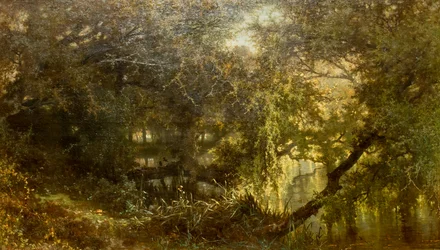 Tedesco: Der Teich in Osterbeek Lo stagno di Oosterbeek