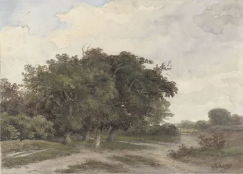 Paesaggio con alberi