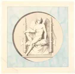 Il genio della giustizia. Disegno per il rilievo in marmo sul Monumento alla Libertà