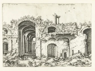 Terza veduta delle Terme di Diocleziano (Rovine romane, 1561)