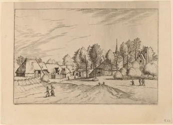 Villaggio di Campagna con Torre della Chiesa