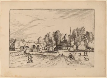 Villaggio di Campagna con Torre della Chiesa