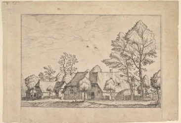 Grande fattoria con pozzo da Praediorum villarum et rusticarum casularum icones e..., ca. 1559-61