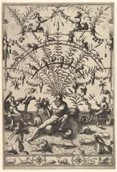 Decorazione Grottesca Moderna con un Dio del Fiume, 1557