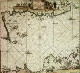 Pas-caert van de Canael, tra Inghilterra e Francia, da Pleymuyen a Sorlinges, come da Portbimel a Heyssant