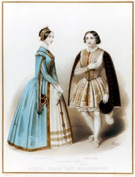 Pauline Viardot-Garcia, mezzosoprano francese e compositrice di nascita spagnola, & Marietta Alboni, contralto italiana, nell