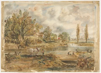 Il cavallo bianco (acquerello)