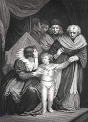 Elizabeth Woodville che consegna suo figlio