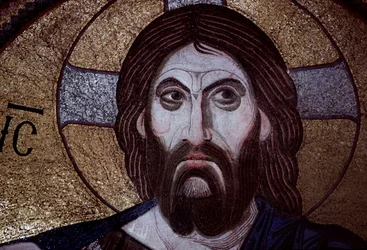 Cristo Pantocratore, mosaico nel monastero di Daphni o Dafni (Lista del Patrimonio Mondiale UNESCO)