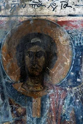 Cristo, affresco nella chiesa di Agia Paraskevi, Voutas, Creta, Grecia