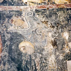 Affresco nella chiesa di Deliana, Creta, Grecia