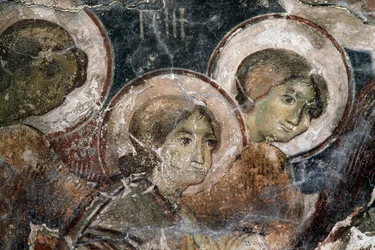 Affreschi nella Chiesa della Metamorfosi tou Sotiros, Kefali, Creta, Grecia