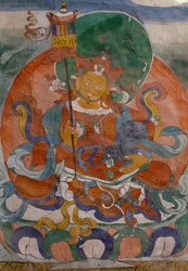 Pittura murale dal Monastero Lamaista di Hemis, Ladakh, India