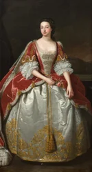Ritratto di Frances Thynne, moglie di Algernon, VII duca di Somerset (olio su tela)