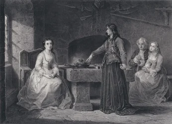 Illustrazione per Il pirata di Sir Walter Scott (incisione)