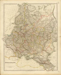 Mappa della Russia e della Polonia
