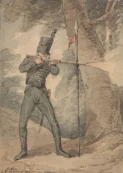 Un fuciliere alla pratica di tiro