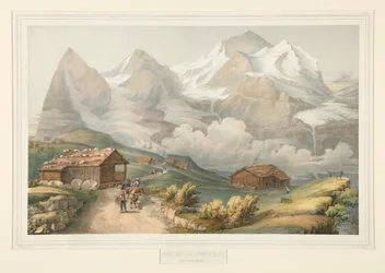 Vue de la Jungfrau prise de la Wengernalp