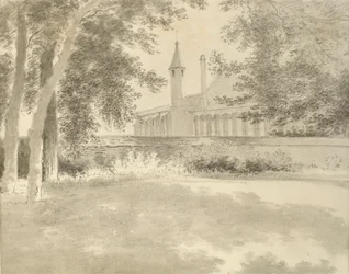 Cappella e biblioteca di Balliol dal boschetto, 2 agosto 1783