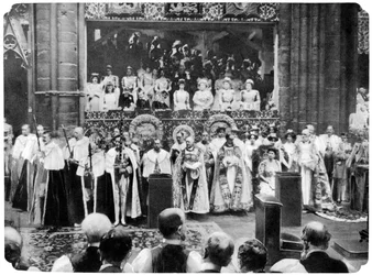 Cerimonia di incoronazione di Giorgio V, Abbazia di Westminster, Londra, 22 giugno, 1911