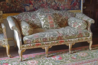 Un letto a baldacchino dorato di Giorgio III