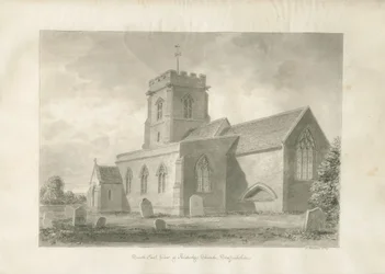 Chiesa di Aldridge (disegno a seppia, 1847)
