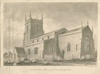 Chiesa di Alstonfield: disegno a seppia, 1839