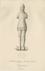 Monumenti di Audley - "Cavaliere di Audley" (disegno a seppia, 1840)