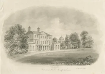 Bishton Hall (disegno a seppia)
