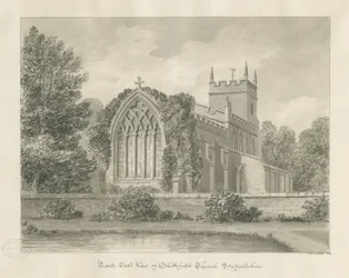 Chiesa di Blithfield: disegno a seppia