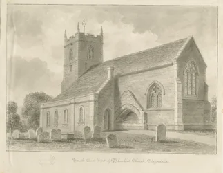 Chiesa di Blymhill: disegno a seppia