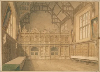 Cambridgeshire - Interno della Sala del Trinity College