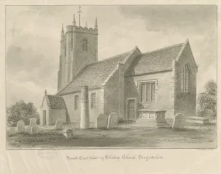 Chiesa di Chebsey: disegno a seppia