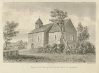 Chiesa di Coppenhall: disegno a seppia