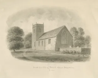 Chiesa di Farewell: disegno a seppia