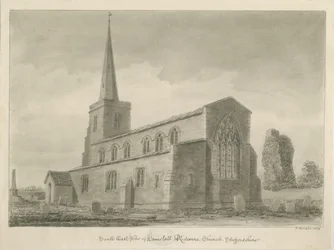 Chiesa di Hamstall Ridware: disegno a seppia