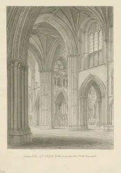 Interno della Cattedrale di Lichfield - Crociera dal transetto nord