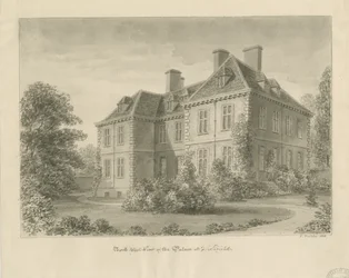 Lichfield - Palazzo del Vescovo nel Close: disegno a seppia