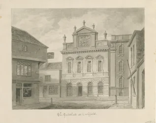 Lichfield - Guildhall: disegno a seppia
