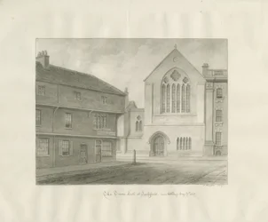 Lichfield - Municipio: disegno a seppia