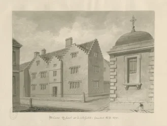 Lichfield - Scuola dei minori: disegno seppia