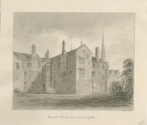 Lichfield - Vecchia Casa nel Chiuso: disegno a seppia
