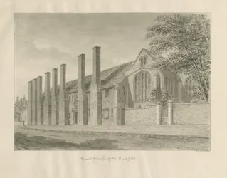 Lichfield - Ospedale e cappella di St. John: disegno seppia