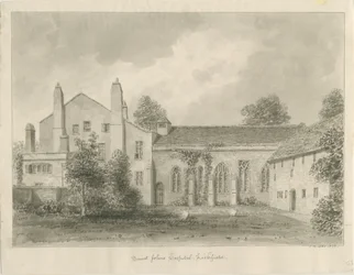 Lichfield - Ospedale e Cappella di San Giovanni: disegno a seppia