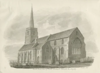 Lichfield - Chiesa di St. Michael: disegno seppia