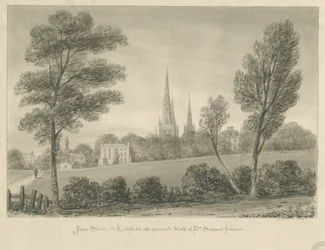 Lichfield - Stowe: disegno a seppia