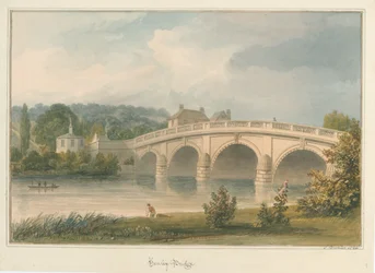 Oxfordshire - Ponte di Henley upon Thames, 1826