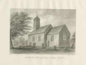 Patshull - Chiesa di Boningale: disegno a seppia