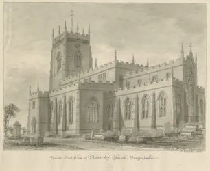 Chiesa di Penkridge: disegno a seppia